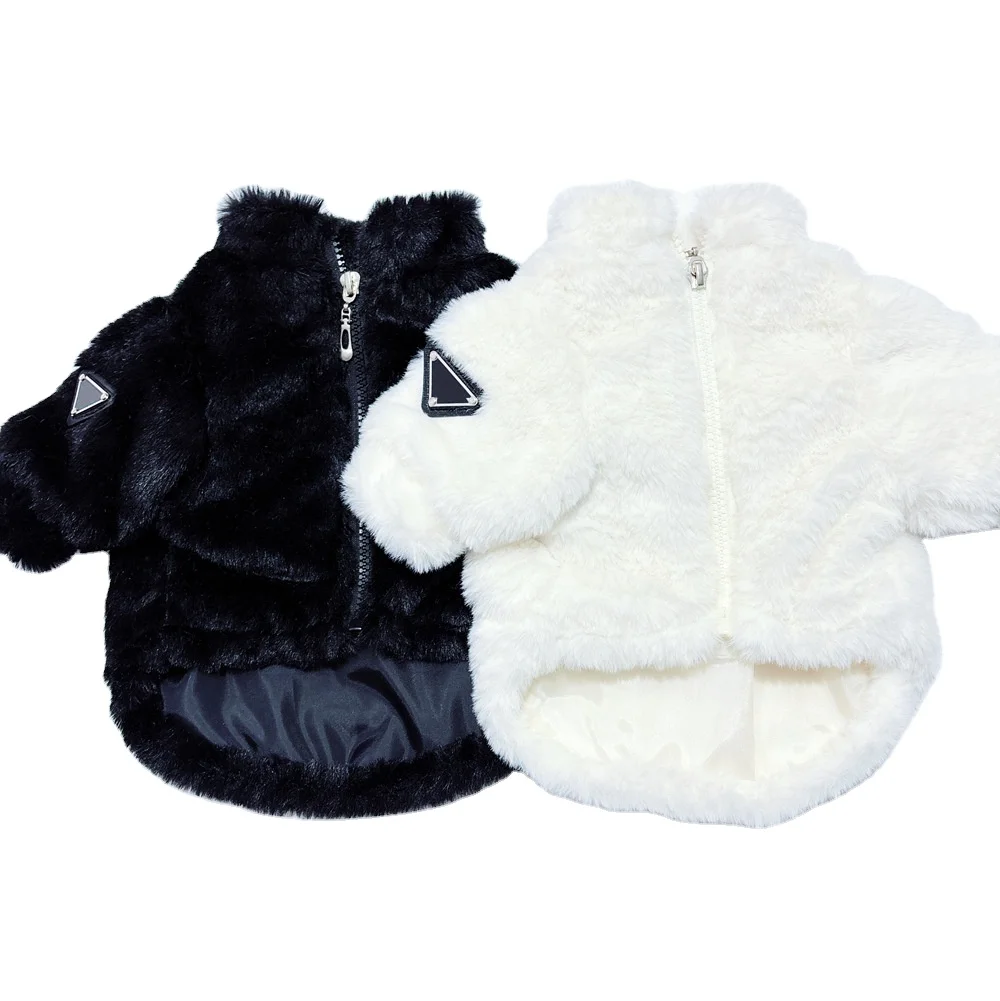 Autumn Warm Thick New Plush Luxury Dog Outfits Apparel Jacket Pet Clothes Set Winter Pet Coat Dog Clothes Pet Designer Clothes