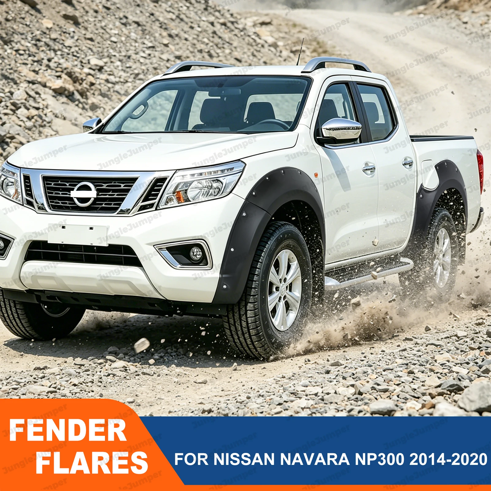 Pocket Style Fender Flares For Nissan Navara 2014-2020 NP300 D23 Wheel Arch OFF-ROAD ADBLUE Model Extension Tire Coverage Flares