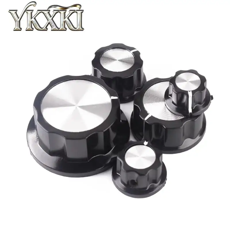 5-10PCS Potentiometer Knob Kit for Hole 6mm 6.4MM MF-A01 MF-A02 MF-A03 MF-A04 MF-A05 Rotary Switch Knobs Caps 0-100 digit scale