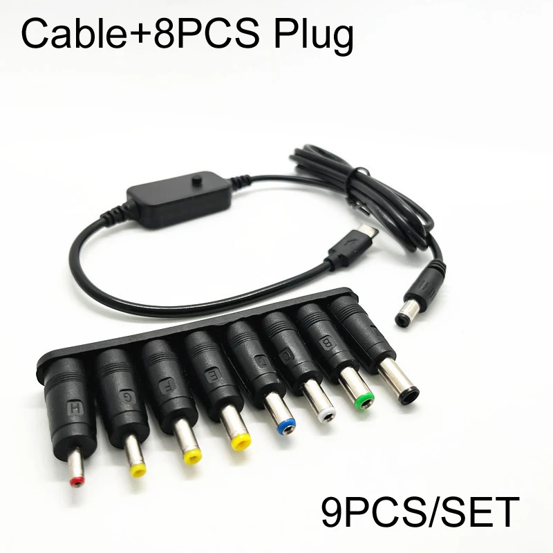 100 W 5 V/9 V/12 V/15 V/20 V Verstelbare Spanning USB TYPE-C 5521 DC Jack Connector Power Optische Modem Router Notebook Oplaadkabel F
