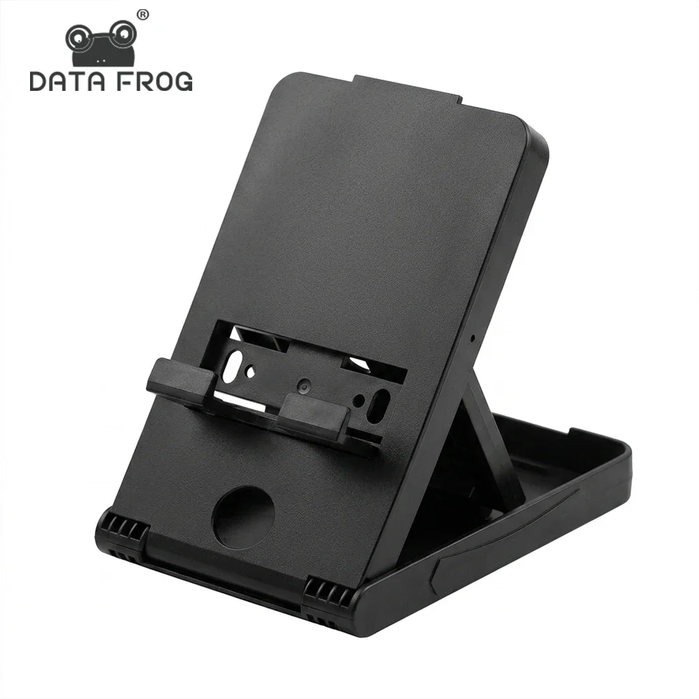 Data Frog Portable Travel Stand for Switch, Ultra Slim Foldable Gaming Holder, Adjustable Desktop Cradle for Phone & Tablet