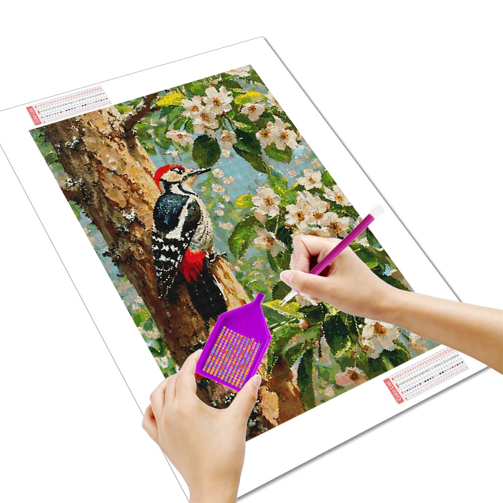 Huacan New Arrivals 2026 Diamond Painting Bird Flower Diamond Embroidery Animal Full Handmade Gift view 2