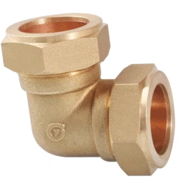 6 8 9.52 10 12 14 15 16 18 20 22 25 28mm Compression Union Tube OD Elbow 90 Degree Brass Pipe Fitting Coupler Air Conditioner