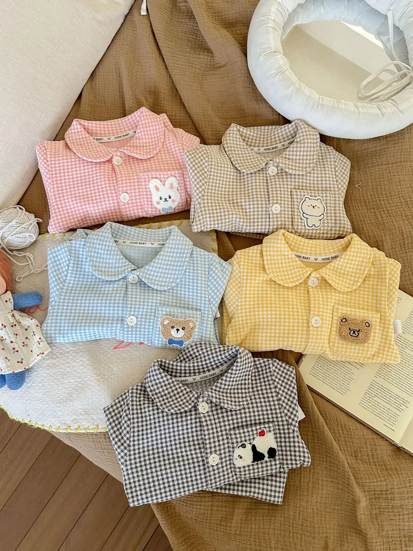 2026 Herbst-Pyjama-Set für Kinder, Lässiges Kariertes Langarm-Hemd mit Revers und Hose, Jugend-Schlafanzug-Bekleidungsset – Detail 19