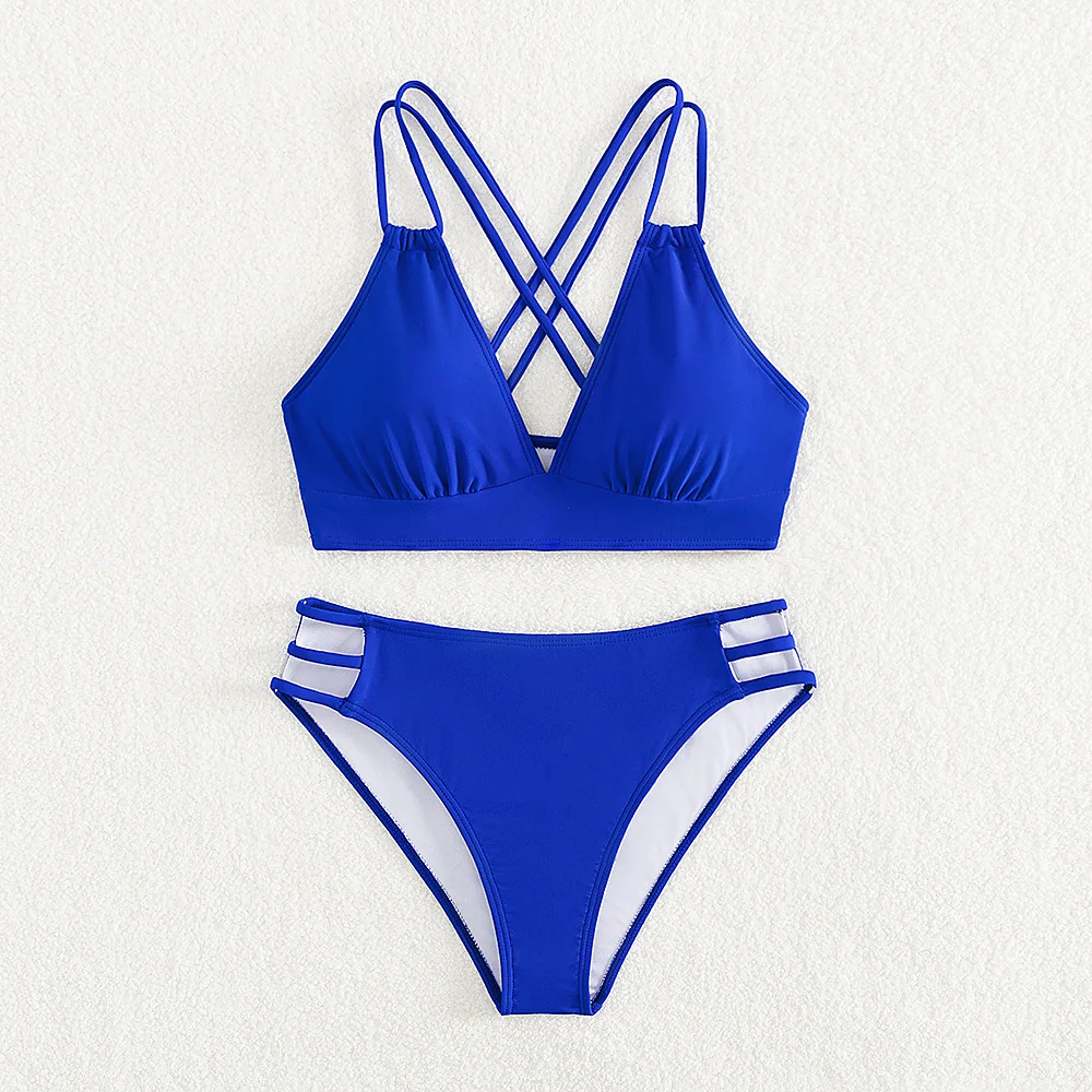 Bikinis Push Up, traje de baño para mujer, conjunto de Bikinis brasileños, traje de baño negro acolchado, ropa de playa con cuello Halter 2025, traje de baño S