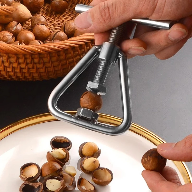 Multifunctional Manual Nut Opener Cracker Machine Walnut Kitchen Tool Steel Sheller Nut Macadamia Accessories