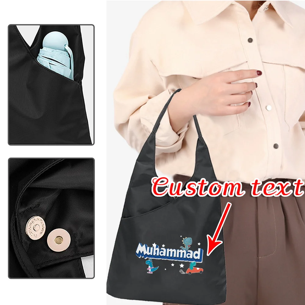 Personalized Customized Women's Shopping Bag Multifunctional Travel Shoulder Bag Nylon Waterproof Handbag Customized Product