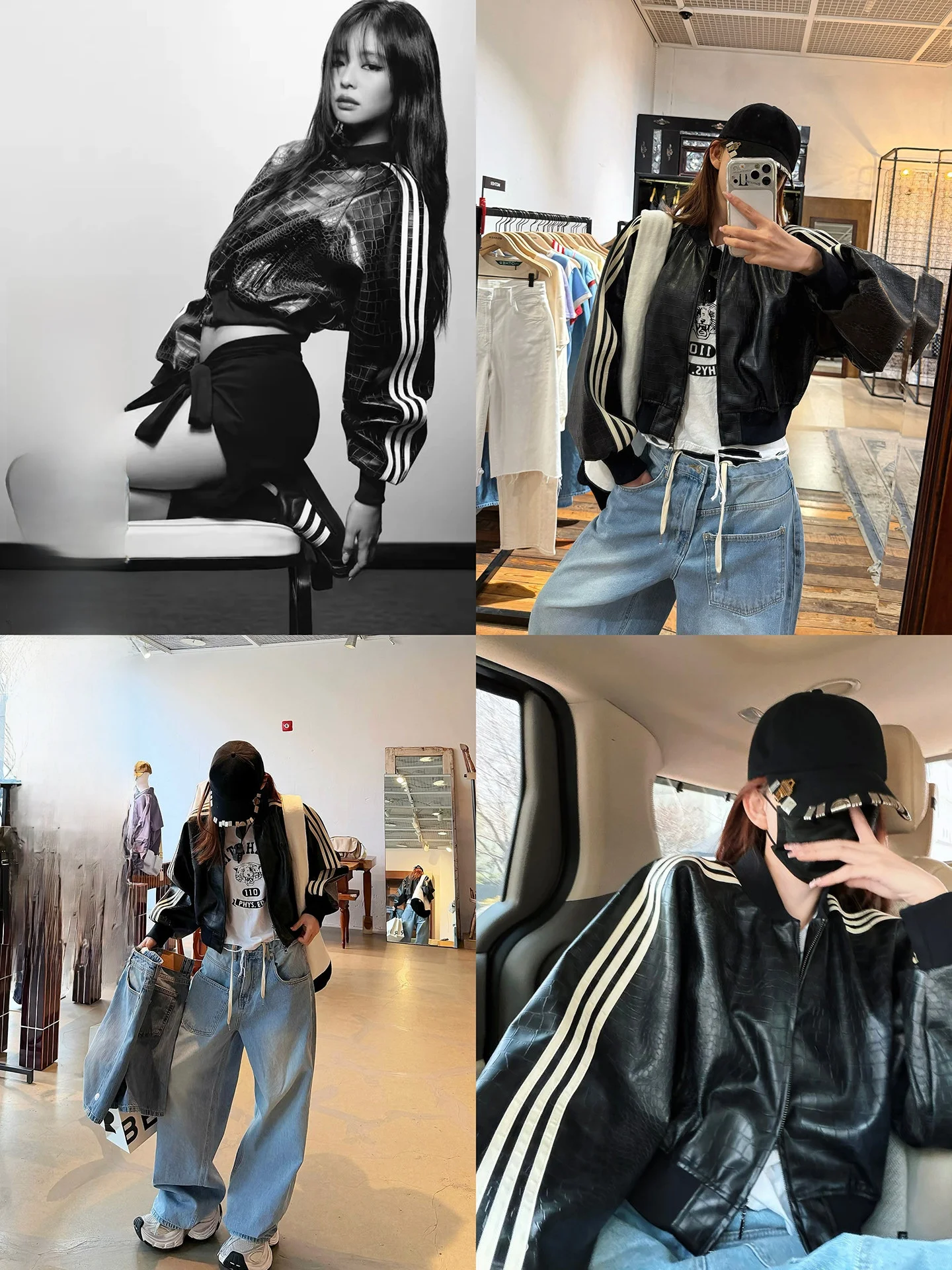 

Ultra Soft Protein Leather Jacket Sporty Design Fashionable Jennie Biker Coat Women's Premium Quality Zipper Closure Lo...