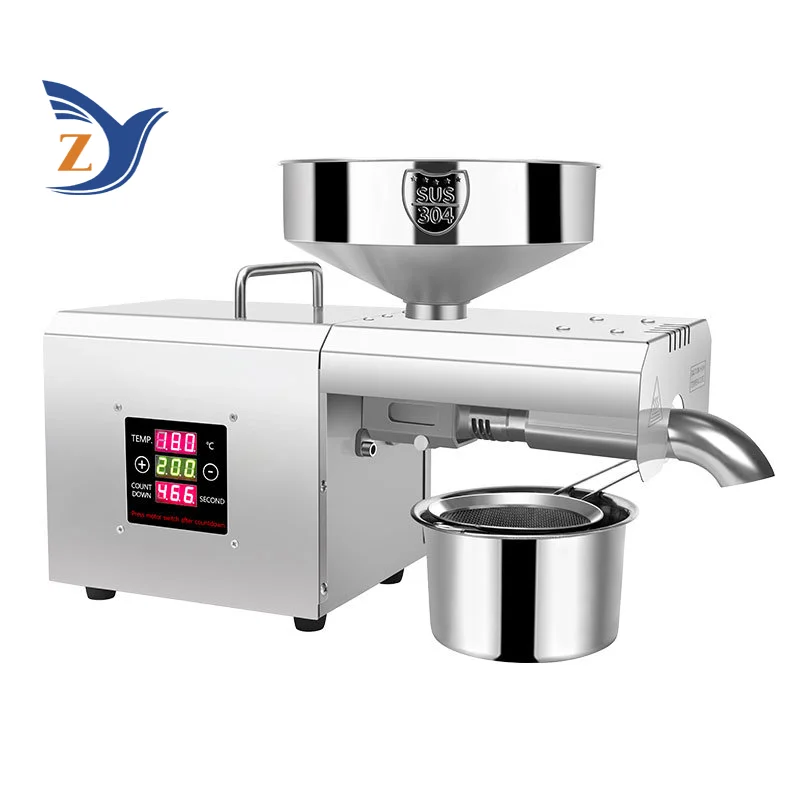 Oil Pressers Machine RG-309 Kitchen Seeds Sunflower Sesame Coconut Peanut Vegetable Bean Hot Cold Home Commercial Extraction