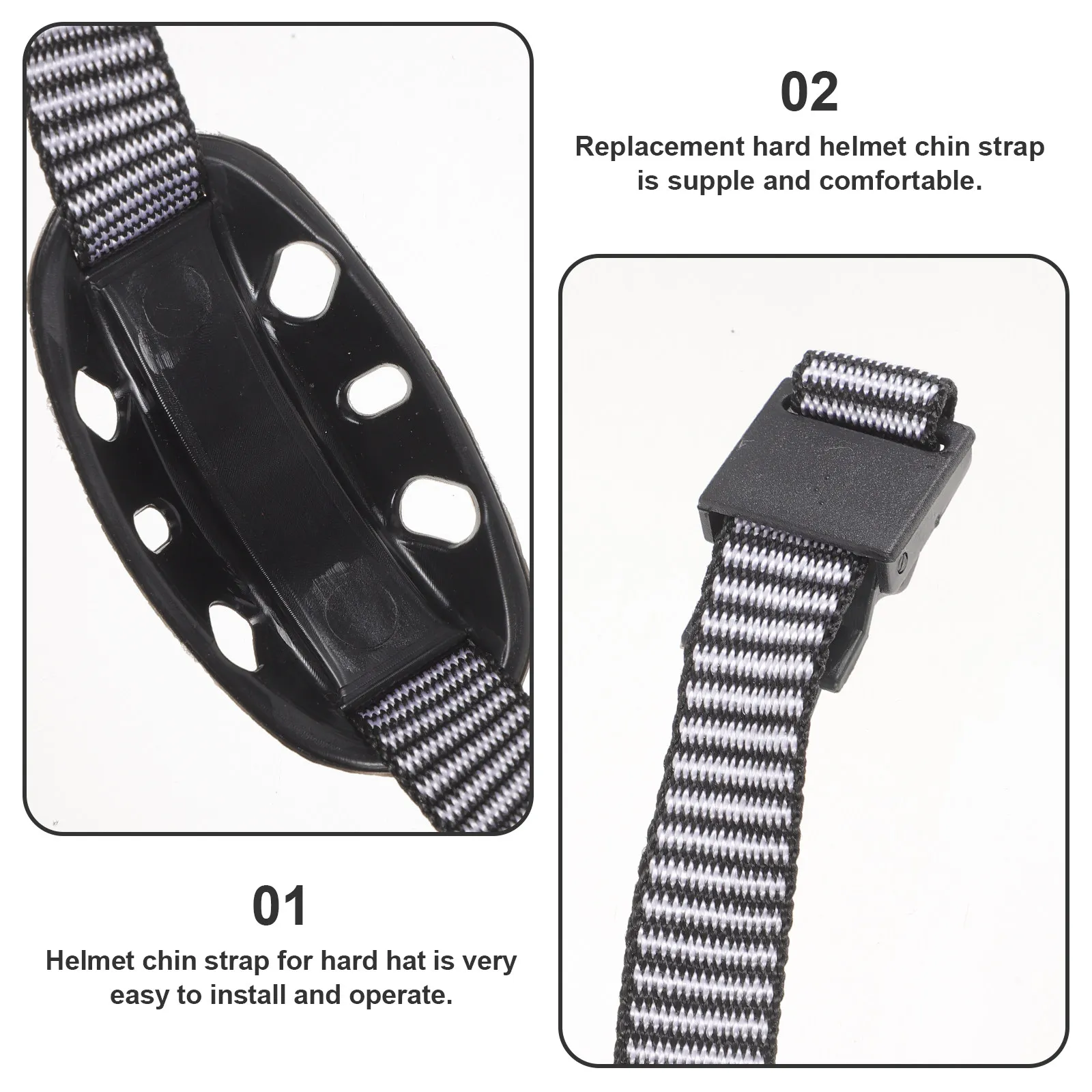 Reusable Chin Strap for Safety Helmets – Elastic Adjustable Hard Hat Strap for Construction & Industrial Use