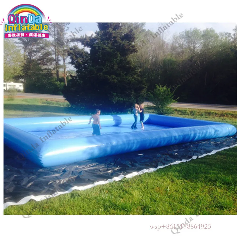 Piscina inflável adulta do parque aquático de 10x6x0.65m, grande piscina inflável para crianças brincam