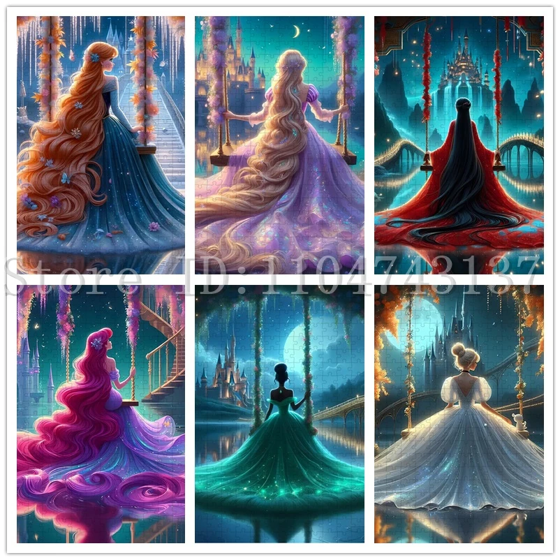 

Пазлы Disney Princess Рапунцель Жасмин Эльза Мулан 108/300/500/1000 шт. Пазлы игрушки и хобби ручной работы