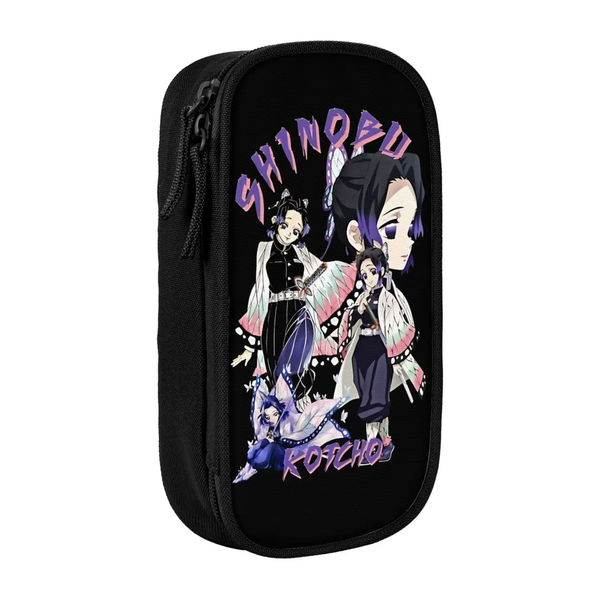 Shinobu شيطان القاتل مقلمة متعة انمي ياباني قلم رصاص أكياس طالب تخزين كبير اللوازم المدرسية مقلمة التجميل