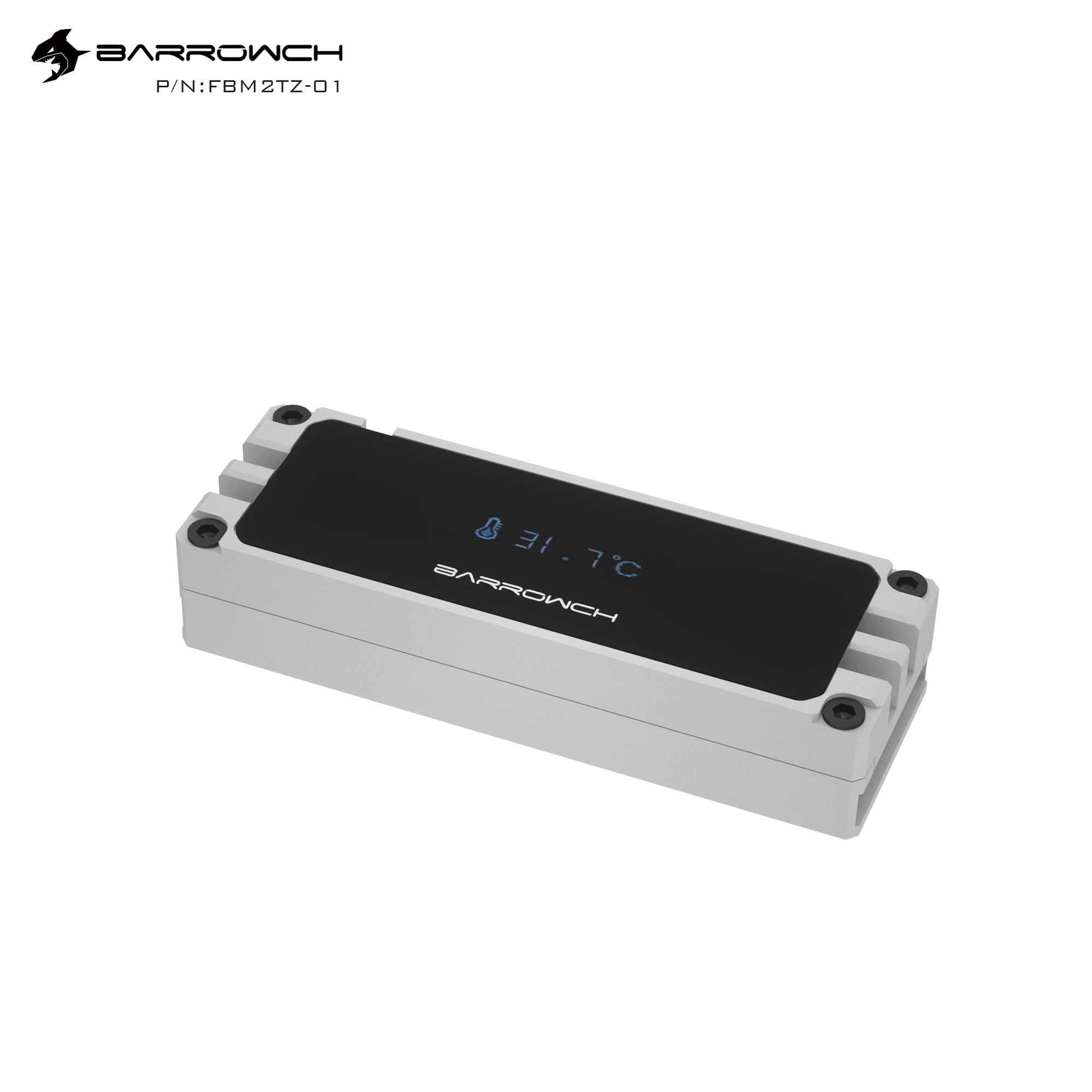 BARROW Use for 2280 \ 22110 PCI-E SSD \ SATA M.2 M2 SSD \ Real-time Display of Temperature / for 80mm/110mm M.2 FBM2TZ-01