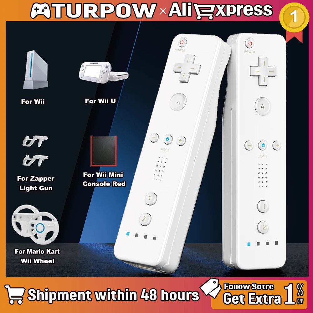 Para control remoto Wii con Wii Motion Plus en el interior |   Controlador Shock Wii Nunchuk |   Compatible con Nintendo Wii, Wii U