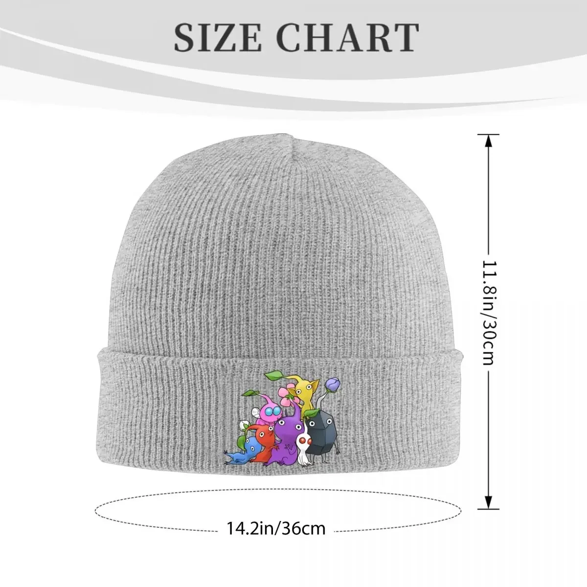 Pikmin-gorros de punto de dibujos animados para hombre y mujer, gorros de invierno, gorros de acrílico para videojuegos, gorro cálido para niños