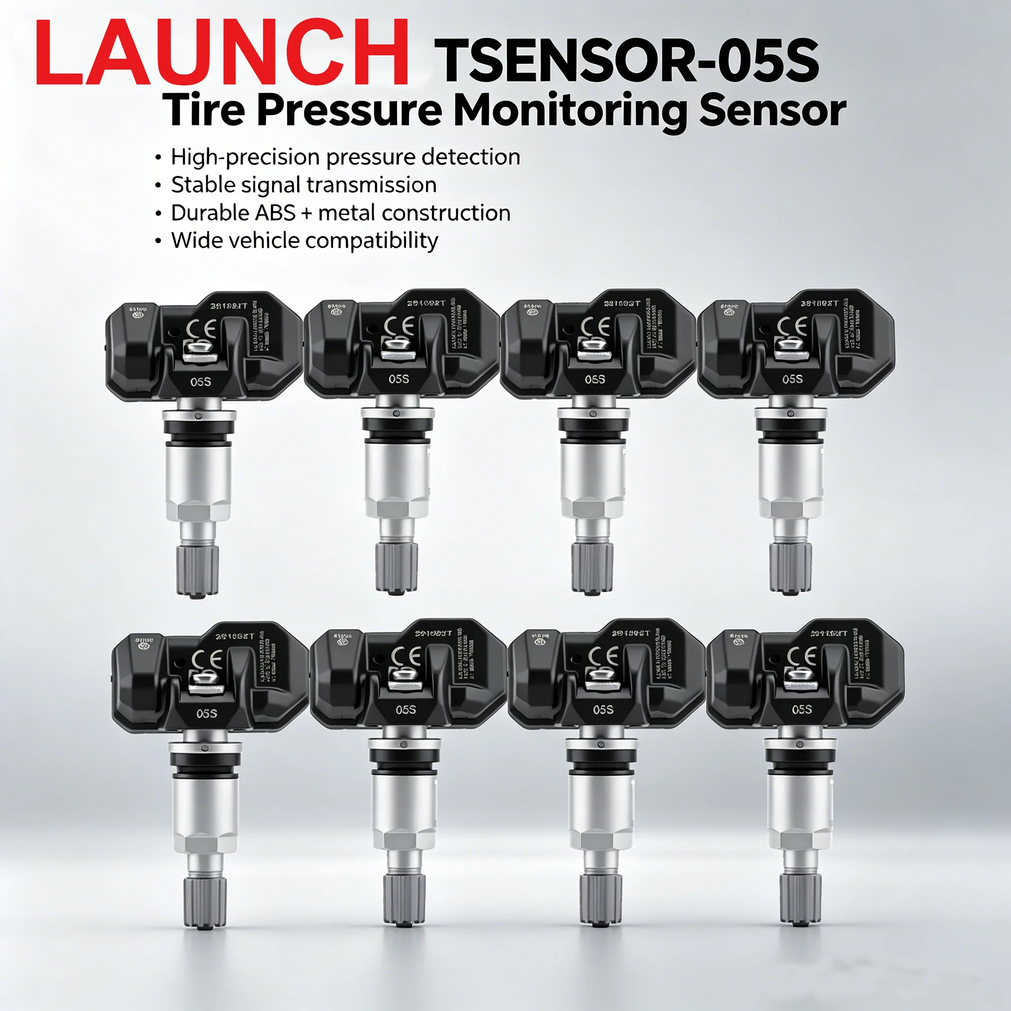 LAUNCH TSENSOR-05S  315/433MHz Universal TPMS Sensor Dual Frequency 98% Vehicle Compatible Tire Pressure Sensor