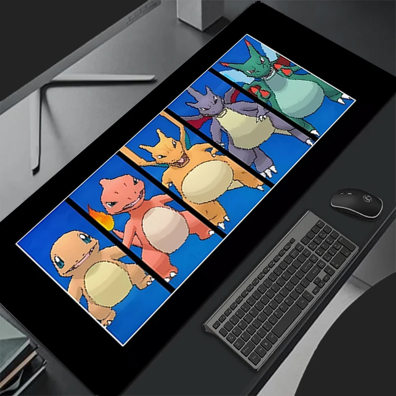 Rug Anime Pokemon Pikachu Kawaii Mouse Pad Big Gamer Keyboard Desk Mouse Mat Carpet Rubber Tapis Souris Gaming Notbook Mousepad