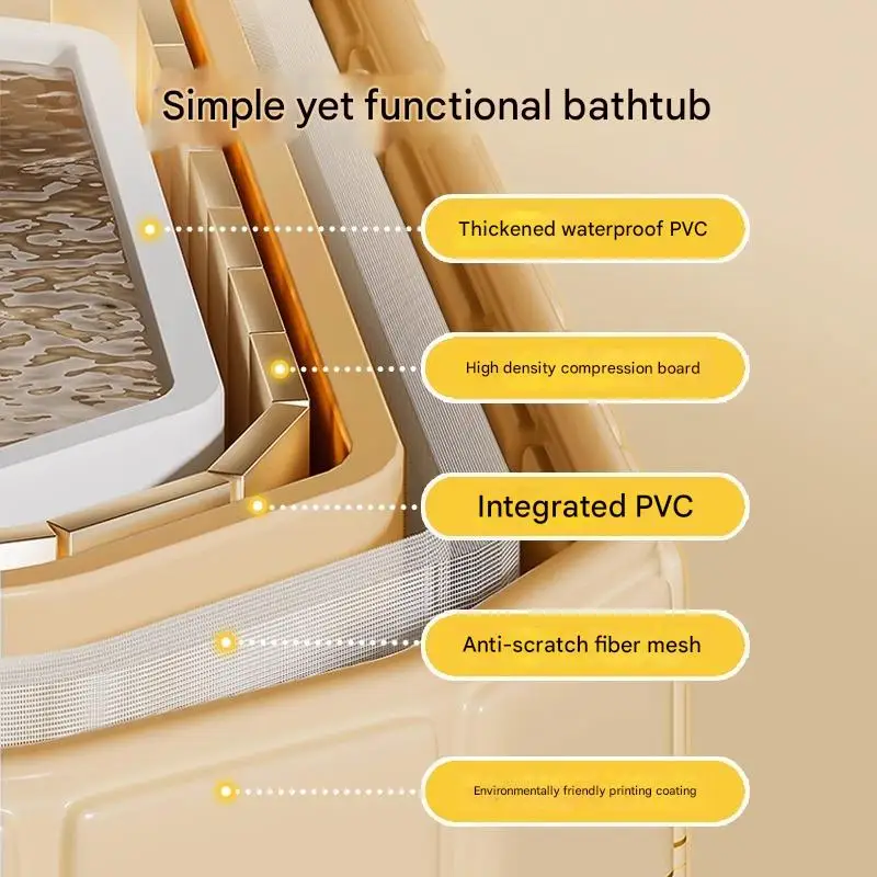 Easy-to-Fold Pink Couple Portable Bathtub - Perfect Holiday Present for Couples