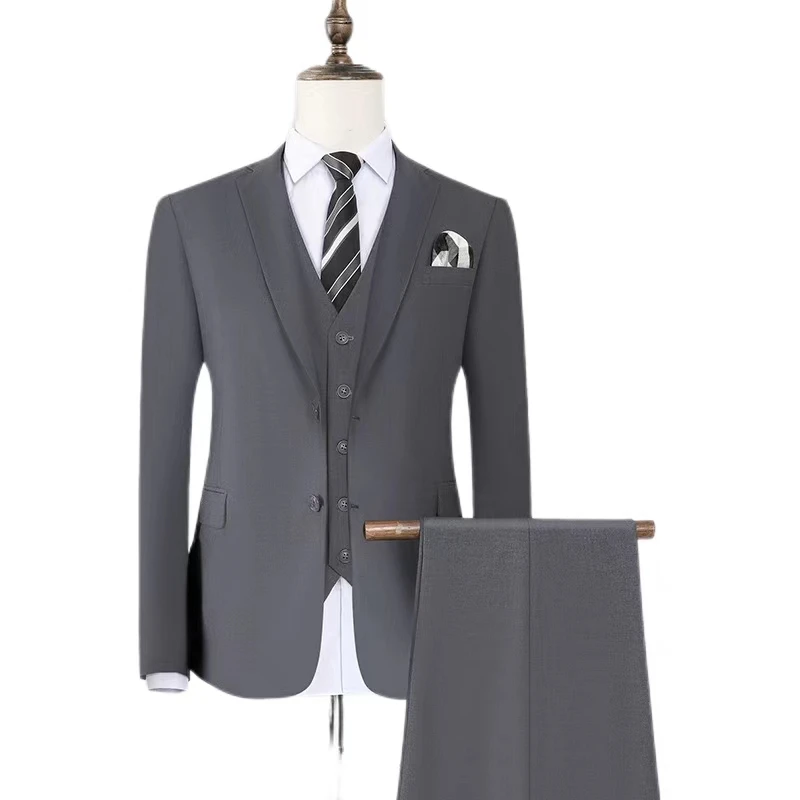 Style hommes printemps été costume formel ensemble de trois pièces pour les événements de mariage et de travail