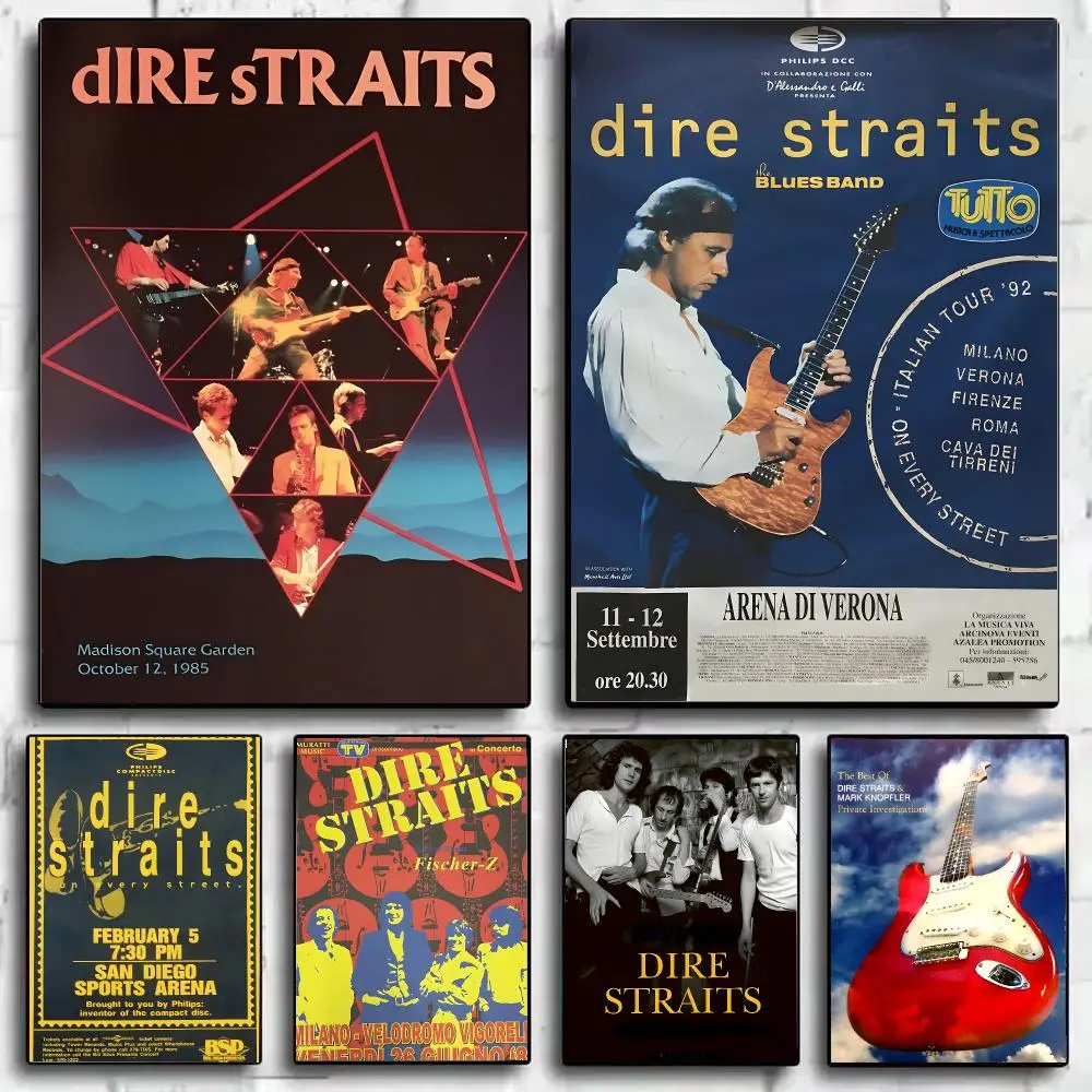 Singer D-Dire S-Straits Rock Band Poster Art HD Art Sticky Wall Waterproof Home Living Room Bar Decoration