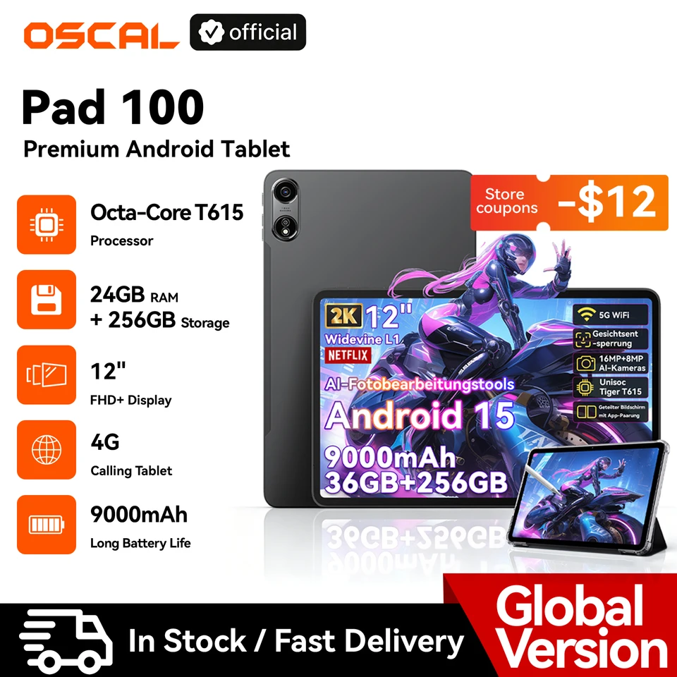 Blackview OSCAL PAD 100 12 2K Tablet 12GB 256GB