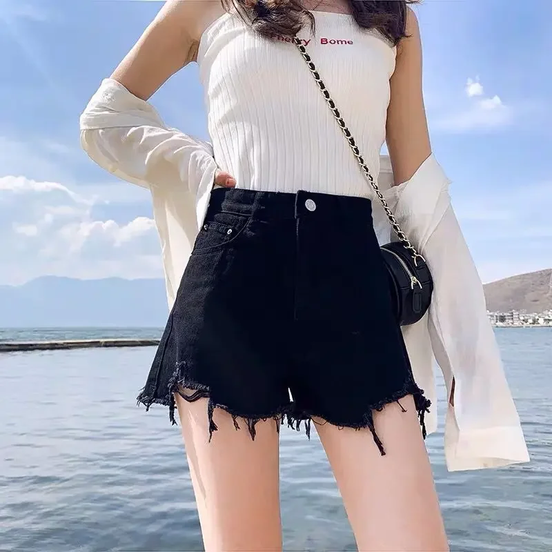 

Womens Shorts Denim Cotton Jeans Short Pants for Women To Wear White High Waist Ripped Aesthetic Low Price Korean Style Hot XL