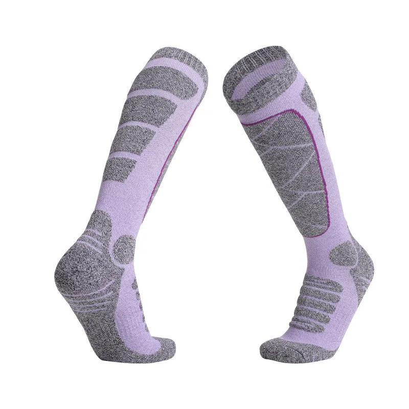 Winter Long tube Women's ski socks Outdoor sports thickened Sweat-absorbing warm hiking Socks towel bottom high tube stockings