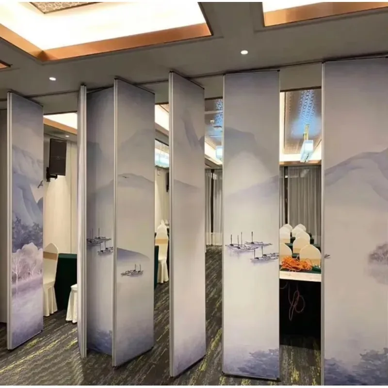Movable Partition System Sliding Folding Office Glass & Wood Solid Partition Wall Movable Price