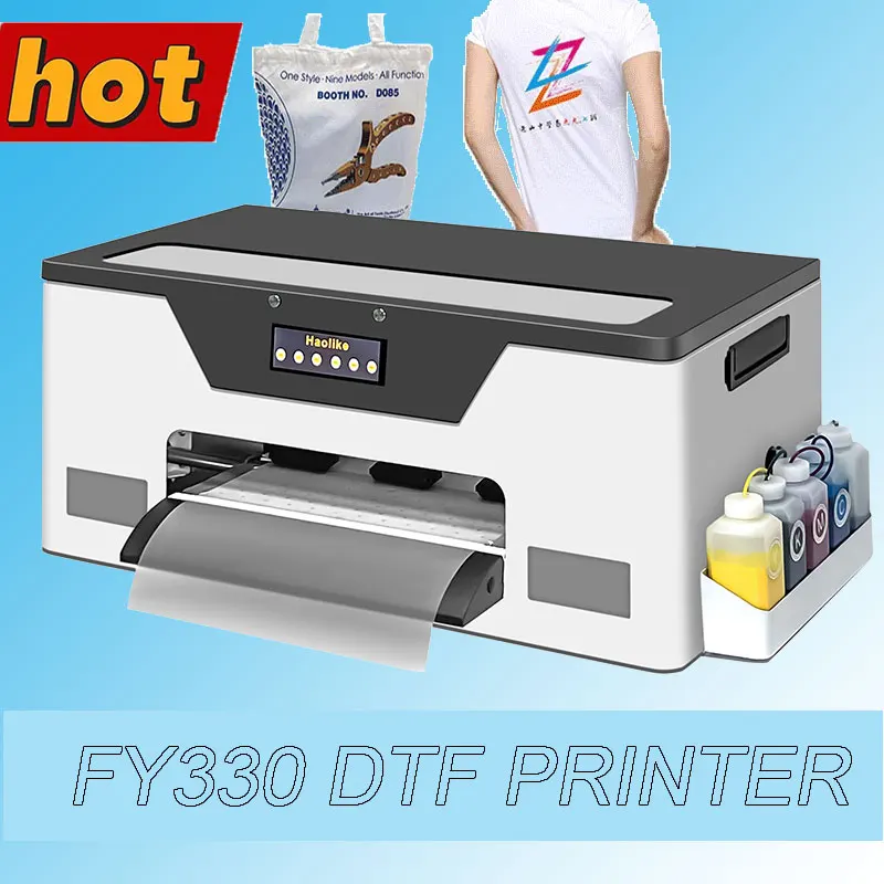 Commercial Printing Machine Single XP600 Printhead Inkjet Printer A3 Auto Hat Cotton 30cm Long Service Life