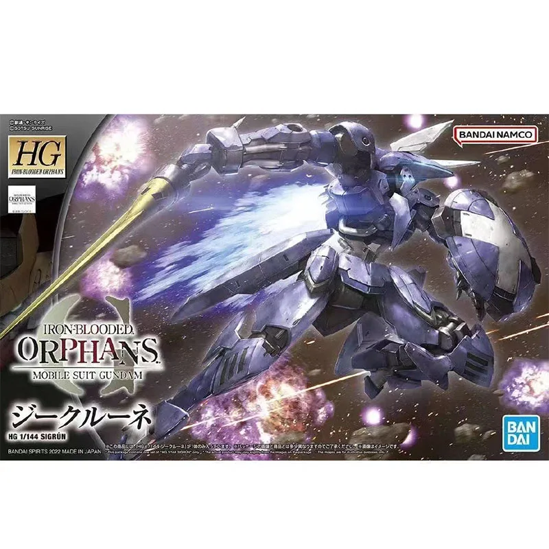 Bandai Original figura de Anime Gundam HG IBO 1/144 Gundam Sigrun figura de acción montaje modelo de plástico Kit juguetes de acción figuras regalo