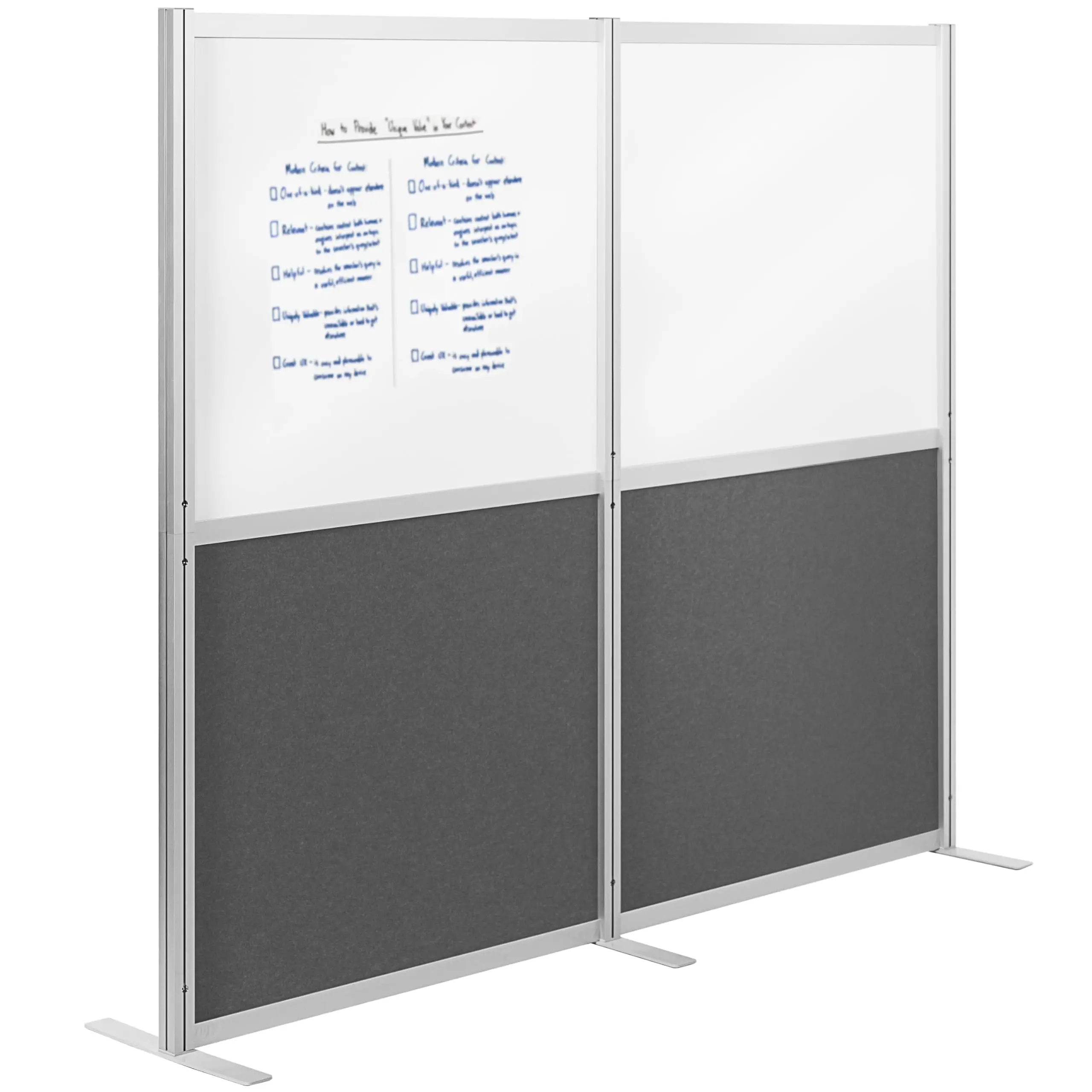 Dry Erase/k Gray Freestanding 76x66 inch Privacy Panel, PP-MWS6B