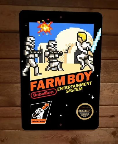 Farmboy Rebellion Entertainment System  Metal Wall Sign