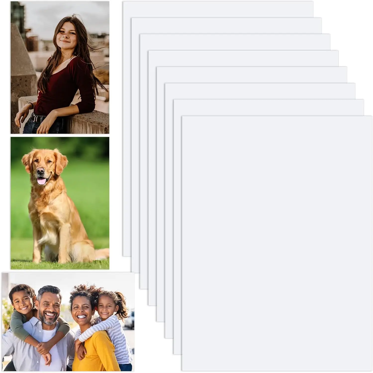 

20 Pieces Sublimation Blank 0.45mm 8 * 12inch Thickness White Aluminum Photo Sign Metal Blank Photo Board