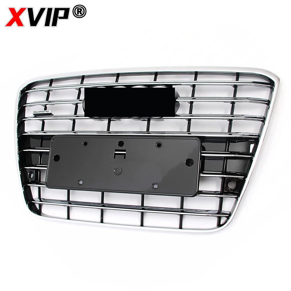 For Audi A8 D4 2010-2014 High Quality ABS Chrome Black Front Bumper Grille 4H0 853 651 New Condition Grille Radiator Grilles