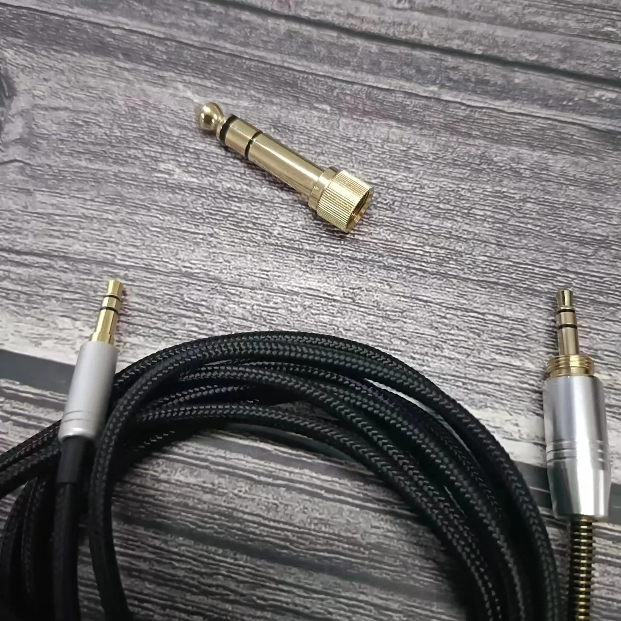 Hochwertiges Audiokabel für Sony 1000WM5 XM4 XM3 Headset 3,5mm+6,35mm auf 3,5mm Stecker / Geflecht ohne Weizenfaden – Detail 4