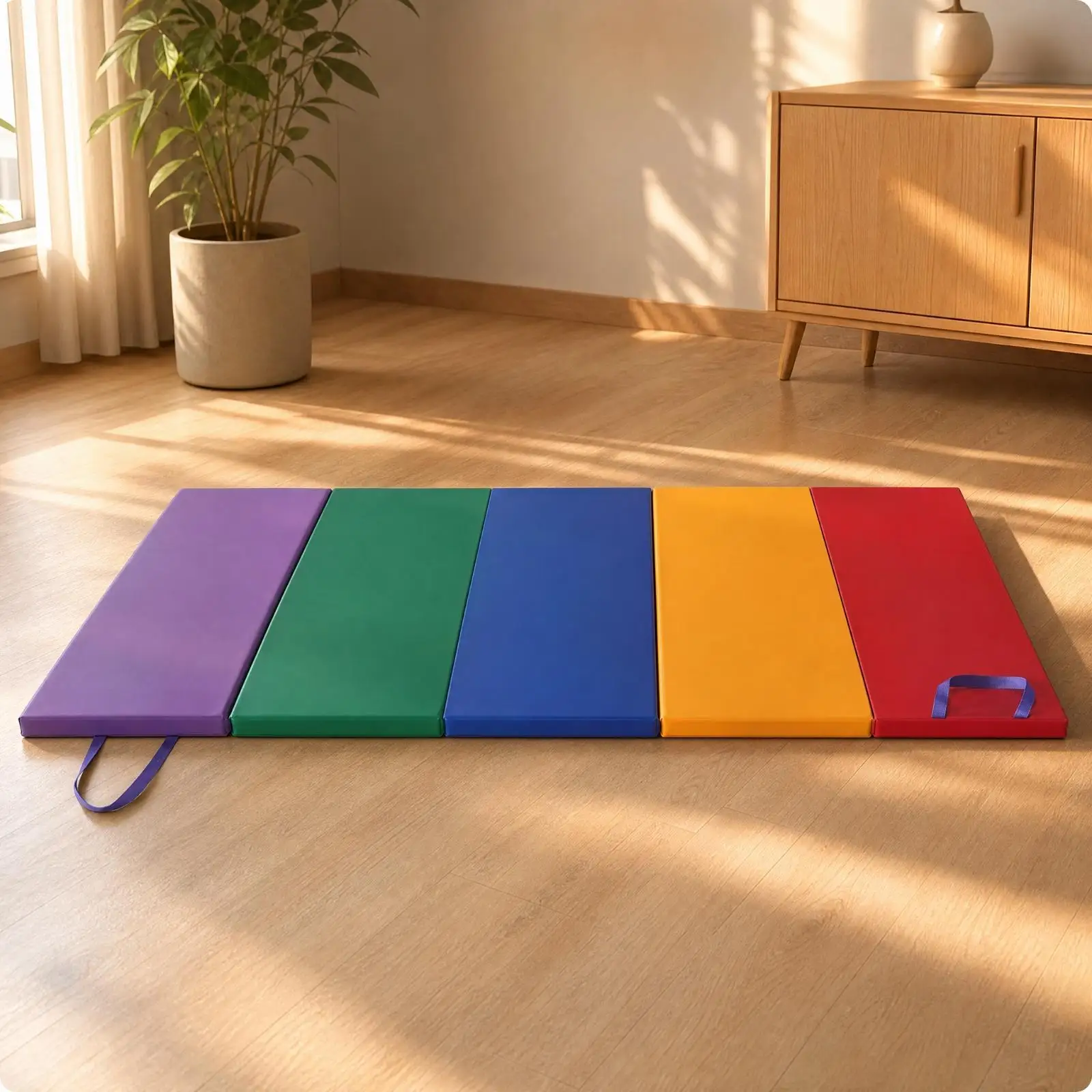 children-gymnastic-mattress-foldable-exercise-pad-with-stitched-seams-for-preschool-play-and-indoor-fitness-activity