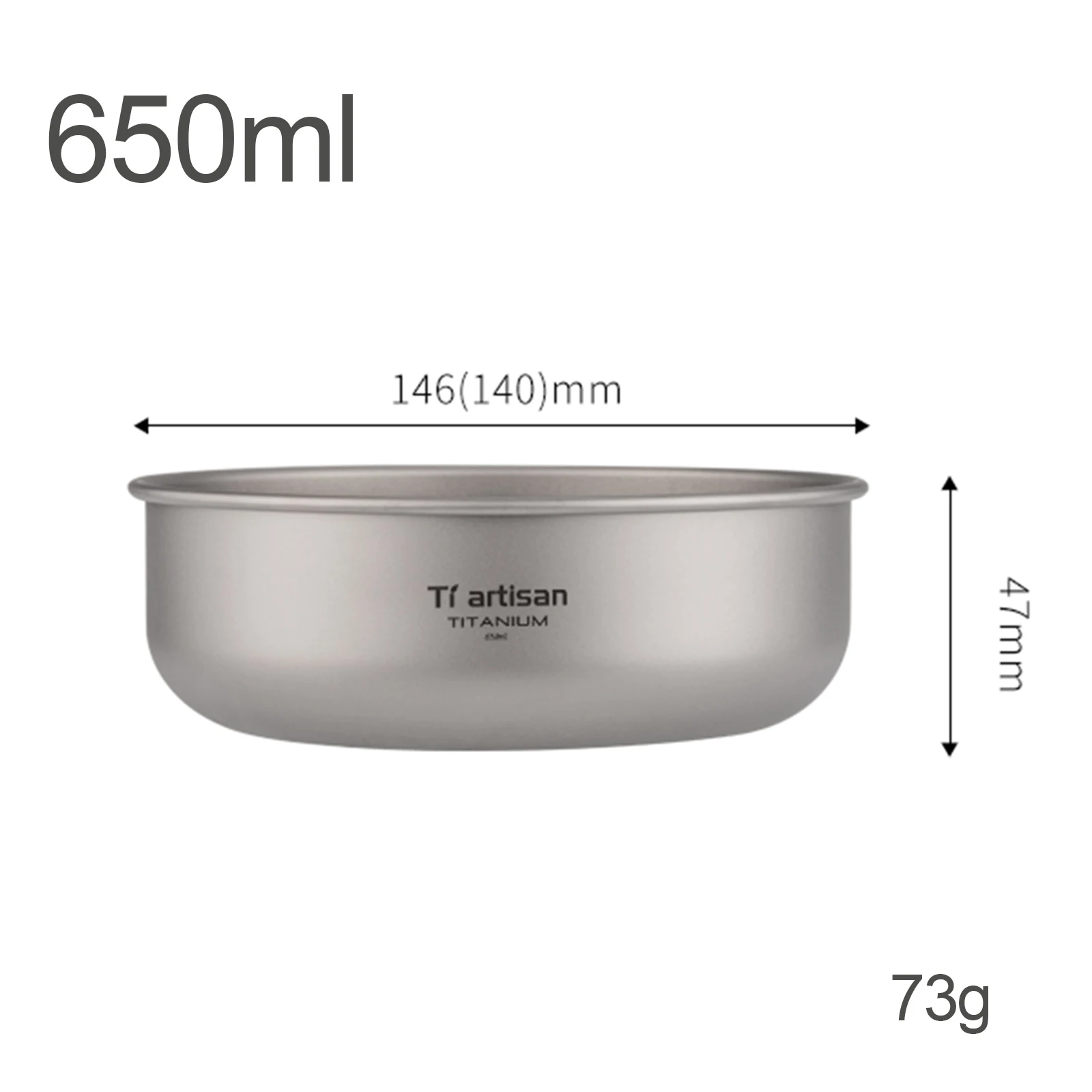 أدوات مائدة من التيتانيوم عالية الجودة لاحتياجاتك الخارجية، وعاء مقاوم للخدش وخفيف الوزن بأحجام متعددة