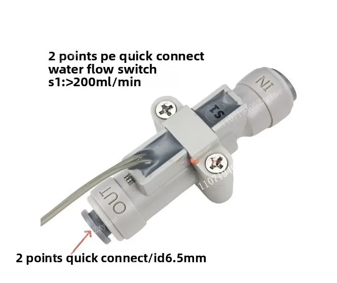 2-Point Quick Connect Water Flow Switch Low Flow Start Normally Open Switch Type Flow Signal Pure Water Dispenser Sensor