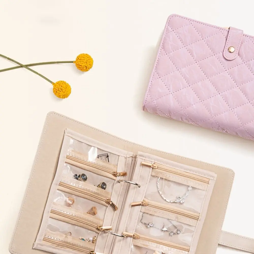 Waterproof Jewelry Storage Book Partition Portable Necklace Binder Detachable Loose Leaf Necklace Binder Display Box Display