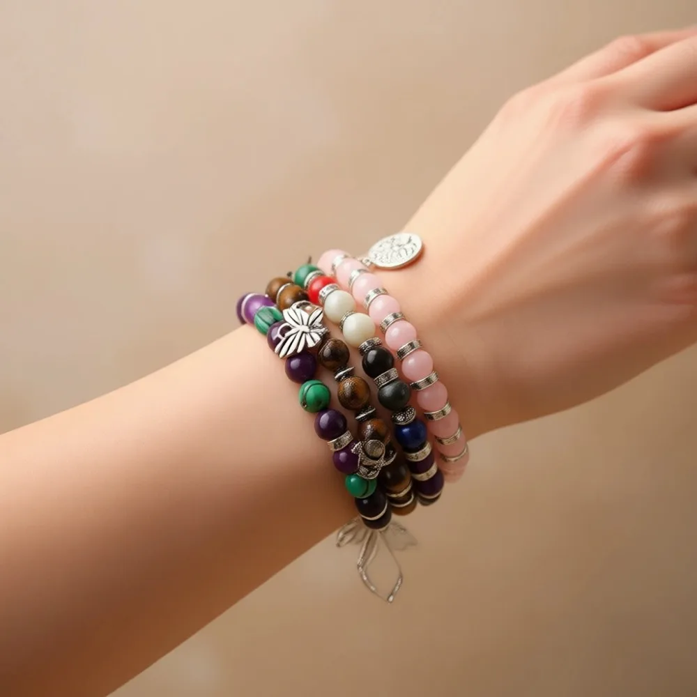 

Набор для изготовления украшений из каменных бусин (473 штуки) для взрослых с бусинами для кристаллотерапии для браслетов