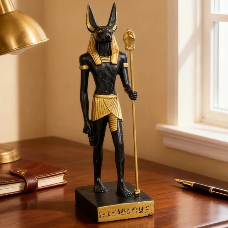 Egyptian Mythology Anubis Statue Resin Craft for Home Decoration in Bedroom, Living Room, and Study home decoration accessories