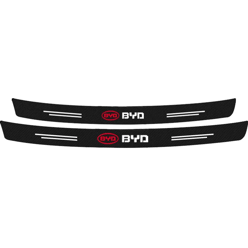 1pcs Carbon Fiber Car Trunk Rear Bumper Sticker Guard Plate Protector For BYD F3 E6 Yuan Plus Atto F0 G3 Ea1 Song Max Tang Dmi