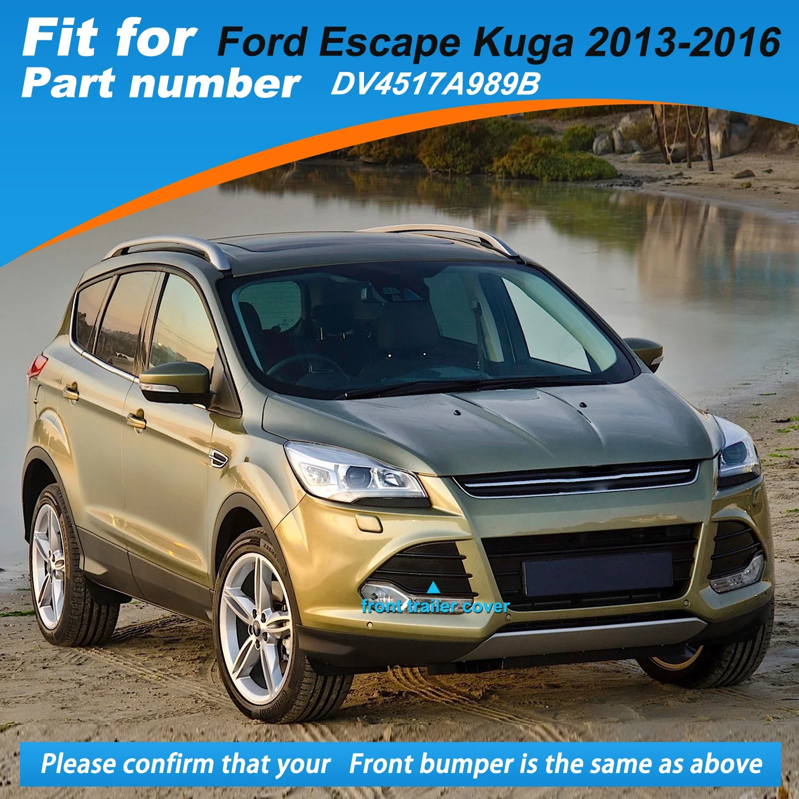 المصد الأمامي سحب هوك غطاء غطاء سحب العين لفورد إسكيب كوغا اكسسوارات 2013 2014 2015 2016 DV4517A989B