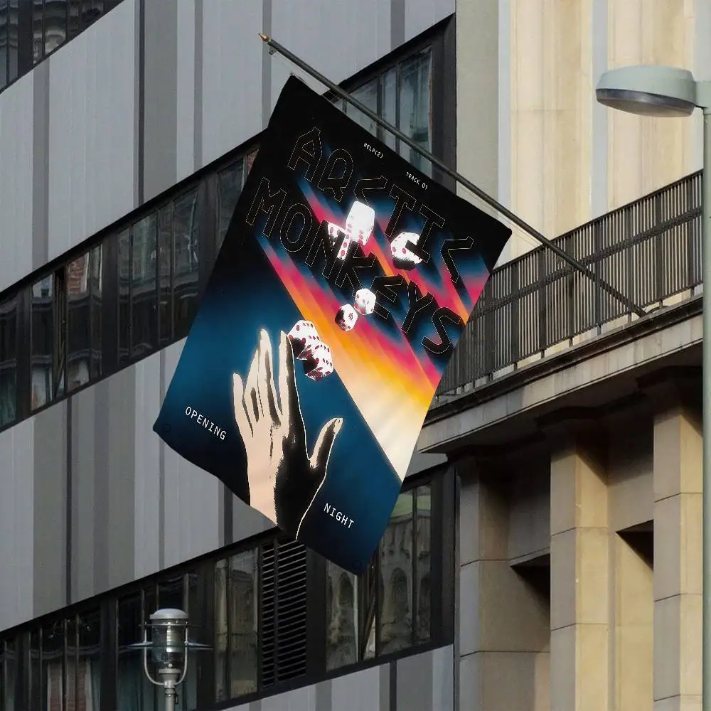 Popular A-Arctics M-Monkeys Band Printed Large Flag Art Science Fiction Room Home Decor Decor Banner