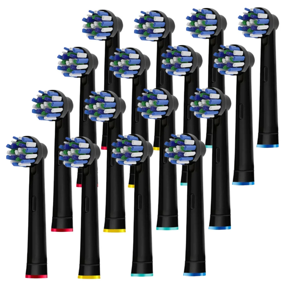 Black Cross Toothbrush Heads Refill for Oral B Braun Pro 500/1000/1500/3000/3757/5000/7000/7500/800 Brush Head nozzles for OralB