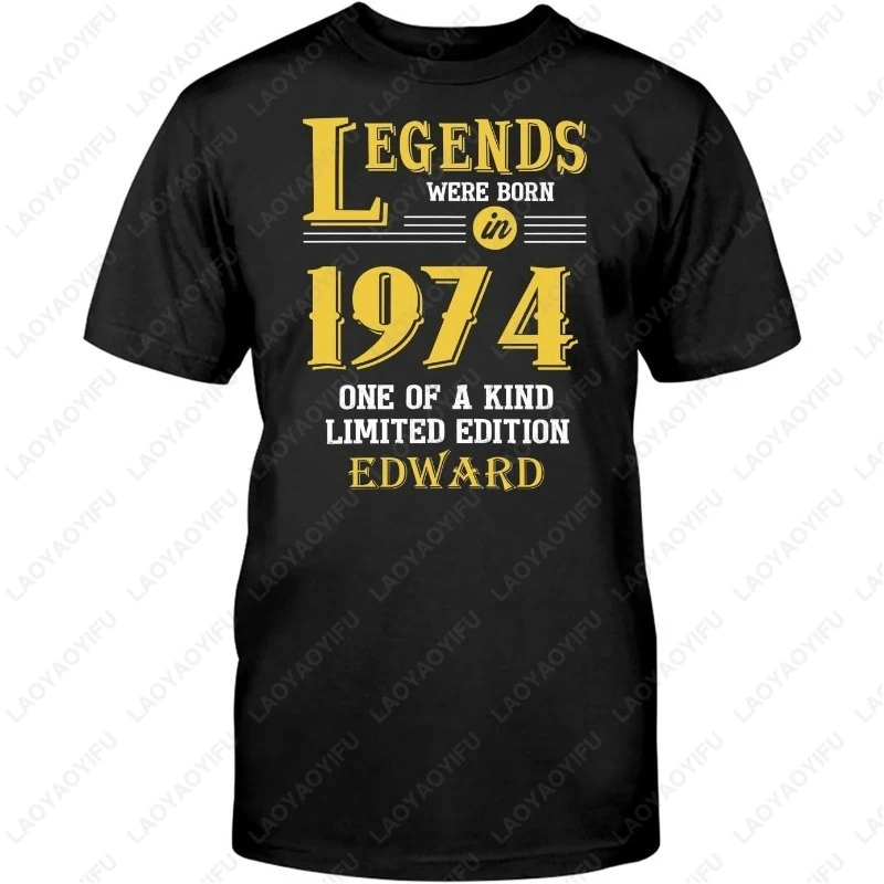 الاحتفال بعيد ميلاد سعيد الرجال النساء مشروط التي شيرت أساطير ولدت في 1970 سنة الرسم المفضل نمط جديد محب تيز الهدايا #6