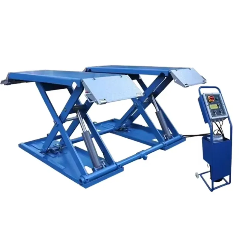 

3.5 tons medium lift scissor car lift 1.2 meters lifting height cheap price hydraulic scissor car lift