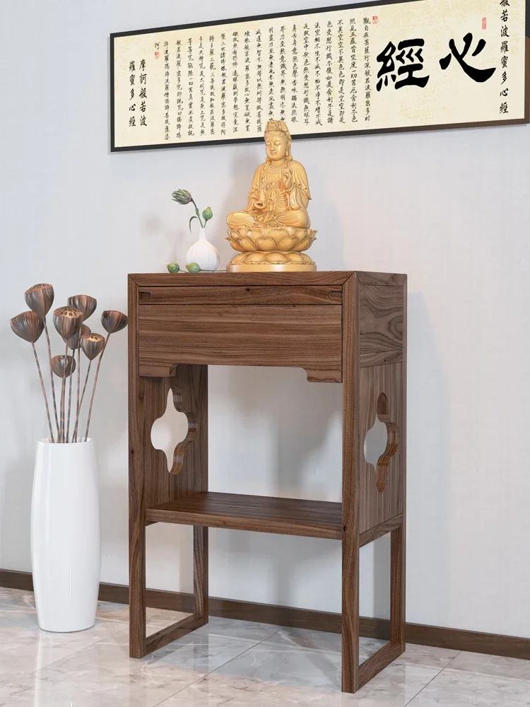 Table Buddha Table Buddha Shrine Home Modern Style Prayer Altar Table Table Solid Wood Simplicity Guanyin God of Wealth Altar