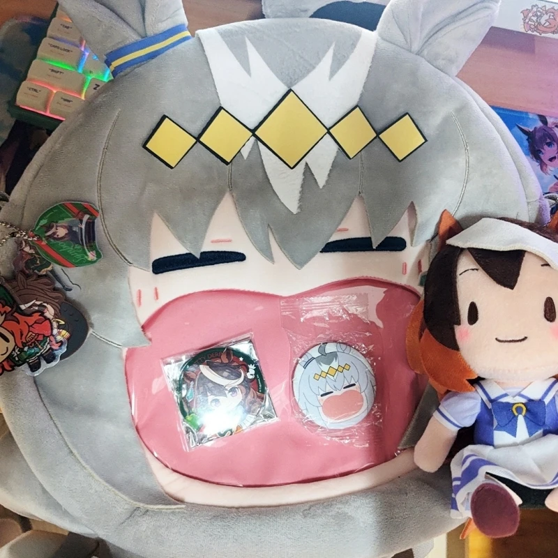 

Оптовая продажа, аниме девушка Itbag Огури, кепка, кавайное лицо, косплей, сумка на плечо, женский рюкзак в стиле Лолиты, забавный декор с большим ртом, подарки для фанатов